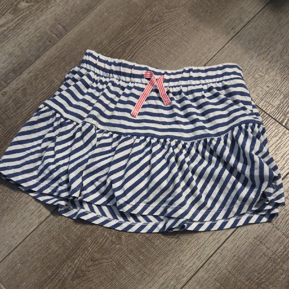 Cat & Jack Blue and White Skirt with Pink Detail